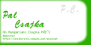 pal csajka business card